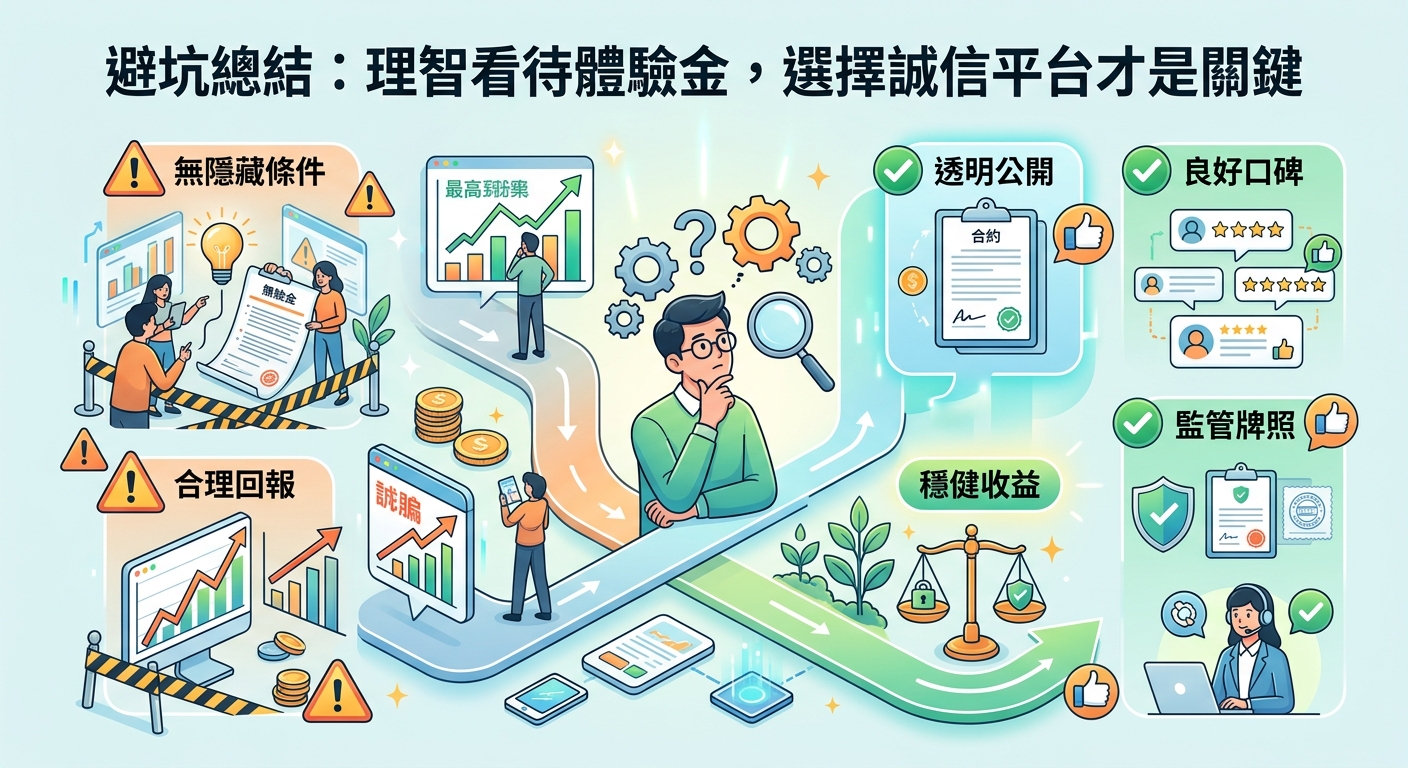 避坑總結:理智看待體驗金,選擇誠信平台才是關鍵