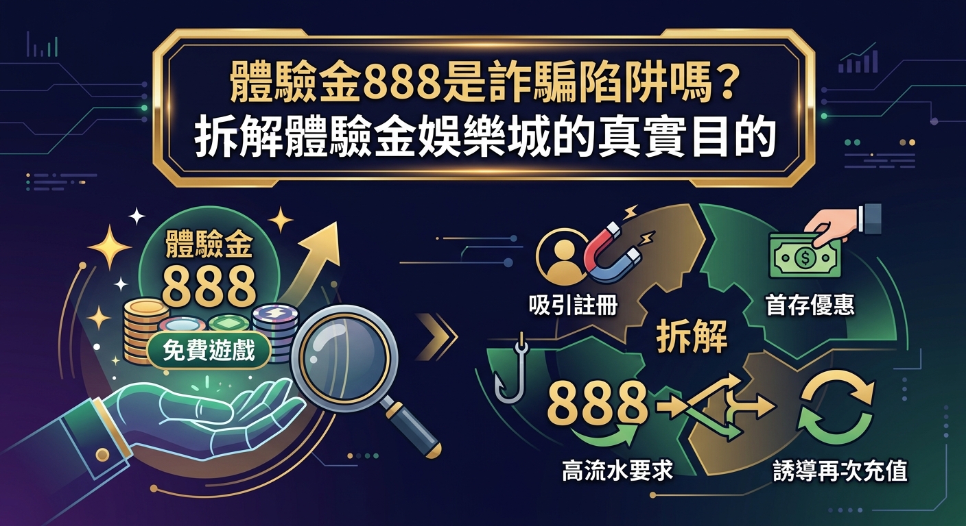 體驗金888是詐騙陷阱嗎?拆解體驗金娛樂城的真實目的